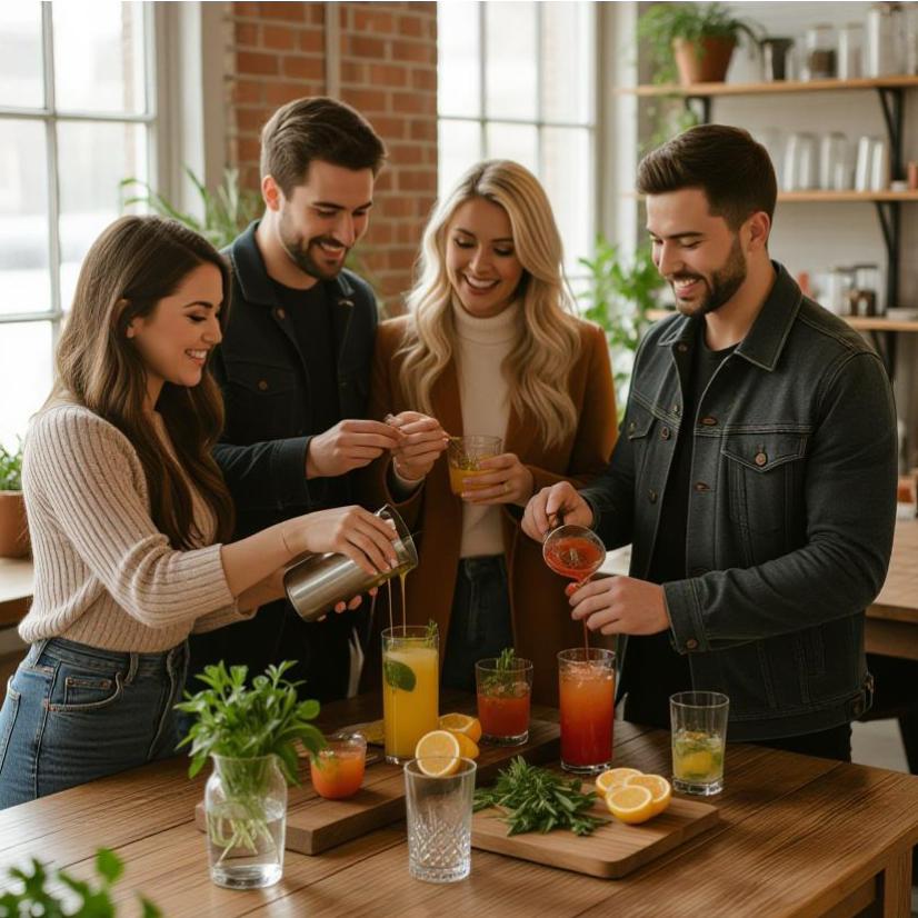 Atelier cocktails Liège — soirée EVJF et team building Atelier cocktails Liège — soirée EVJF et team building